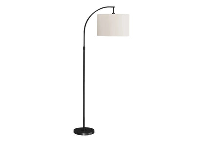 Contemporary Arc Floor Lamp With Drum Shade