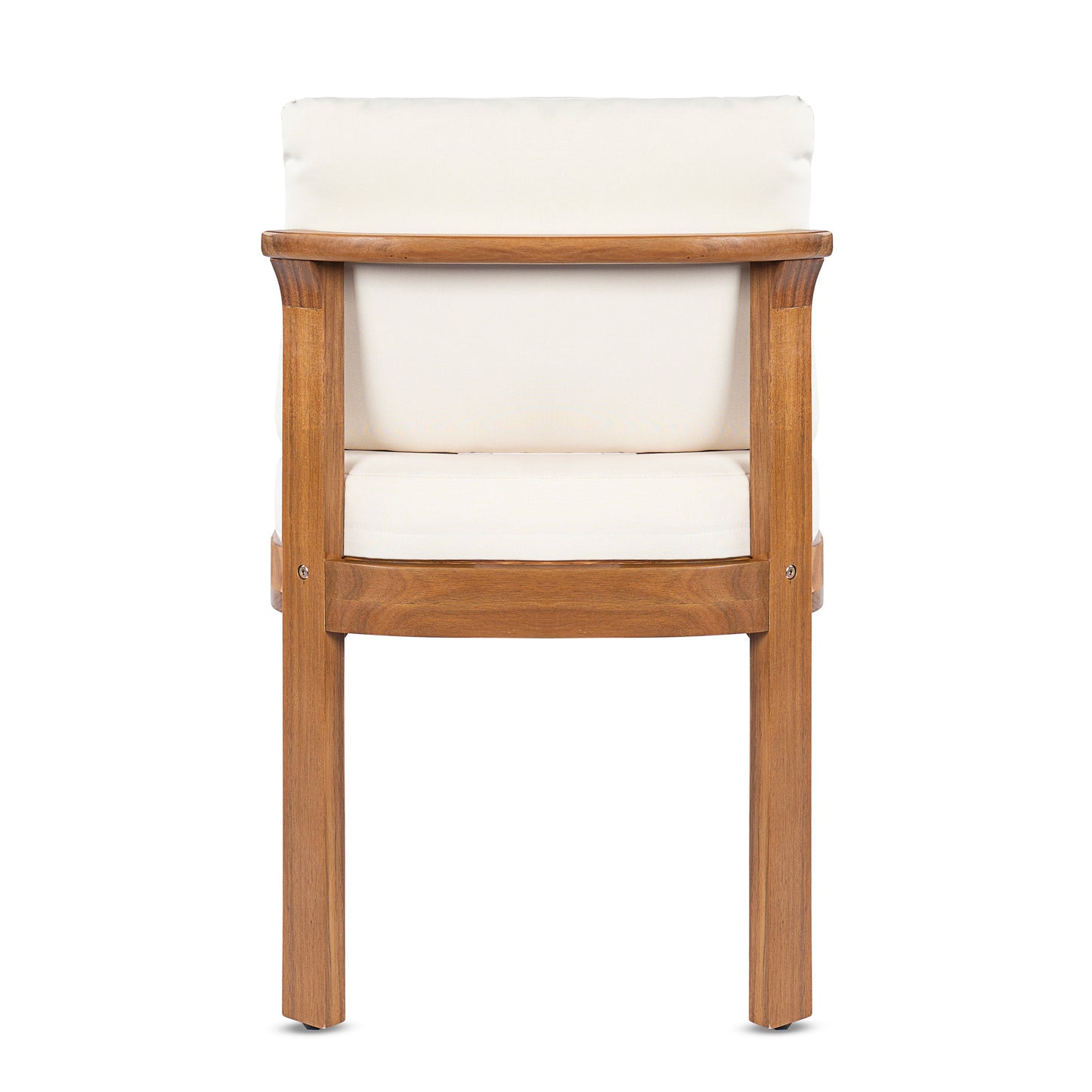 Acacia Wood Outdoor Dining Chairs Set of Two Teak