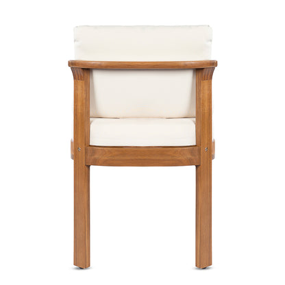 Acacia Wood Outdoor Dining Chairs Set of Two Teak