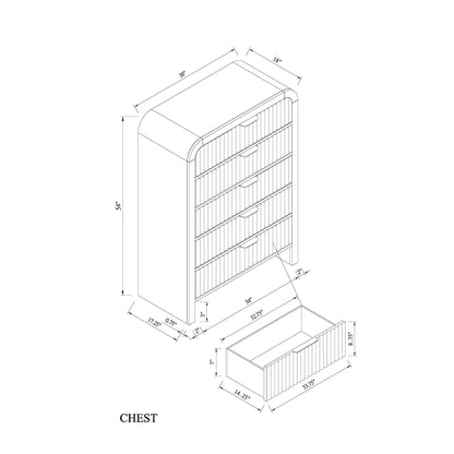 Beverly Chest LED Lighting White and Black