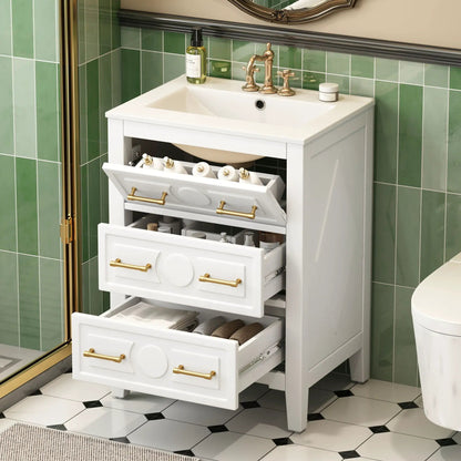 Bathroom Vanity With Sink Free Standing Cabinet