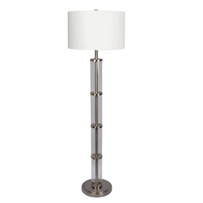 Nimbus Floor Lamp with 3 Way Rotary Switch Glass