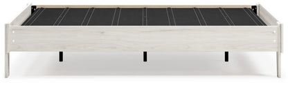Socalle Platform Bed in lightwashed wood with black slat deck by Unique Piece Furniture on Tampa Home & Garden Store