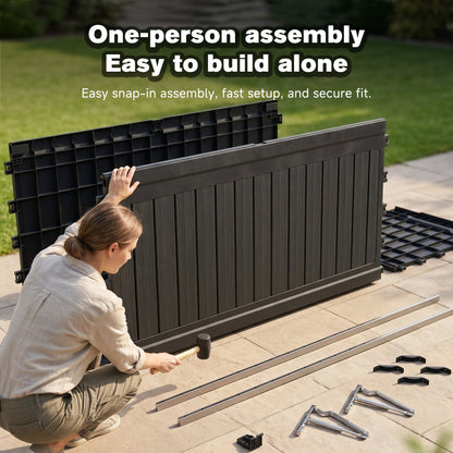 260 Gallon Outdoor Storage Deck Box With Lid And Lock