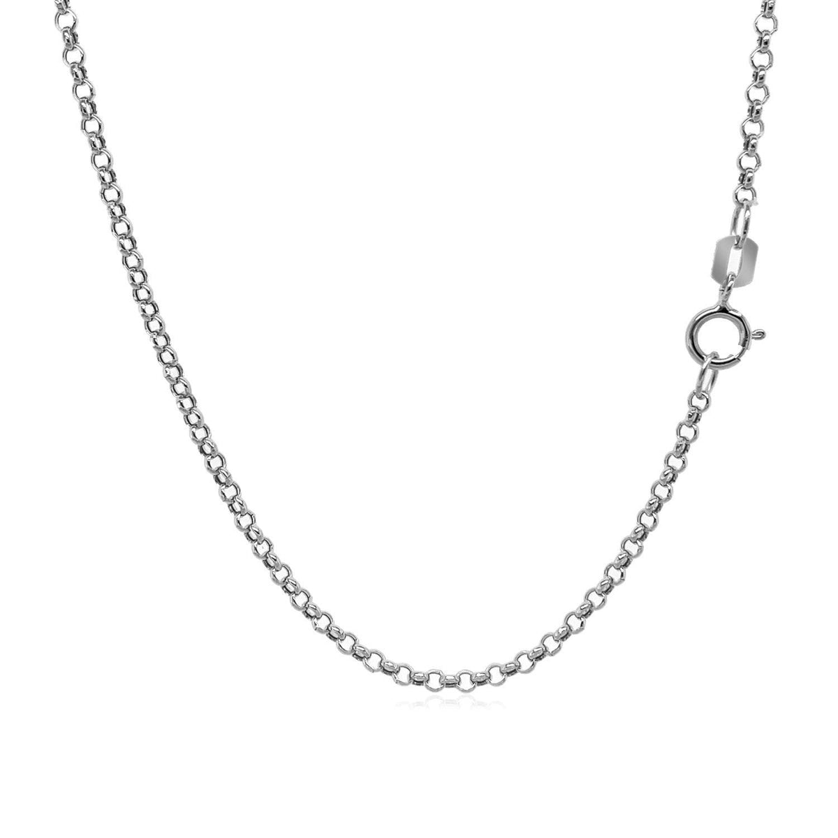 14k white gold rolo chain necklace 1.9mm with spring ring clasp by Bids.com on Tampa Home & Garden Store