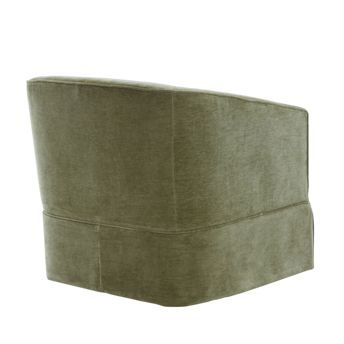 Skirted swivel chair olive green upholstery 360° rotation HouseOfZazla Swing Chair on Tampa Home & Garden Store