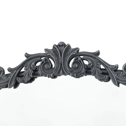 Arch Mirror with dark gray Baroque-inspired ornate frame by Unique Piece Furniture on Tampa Home & Garden Store