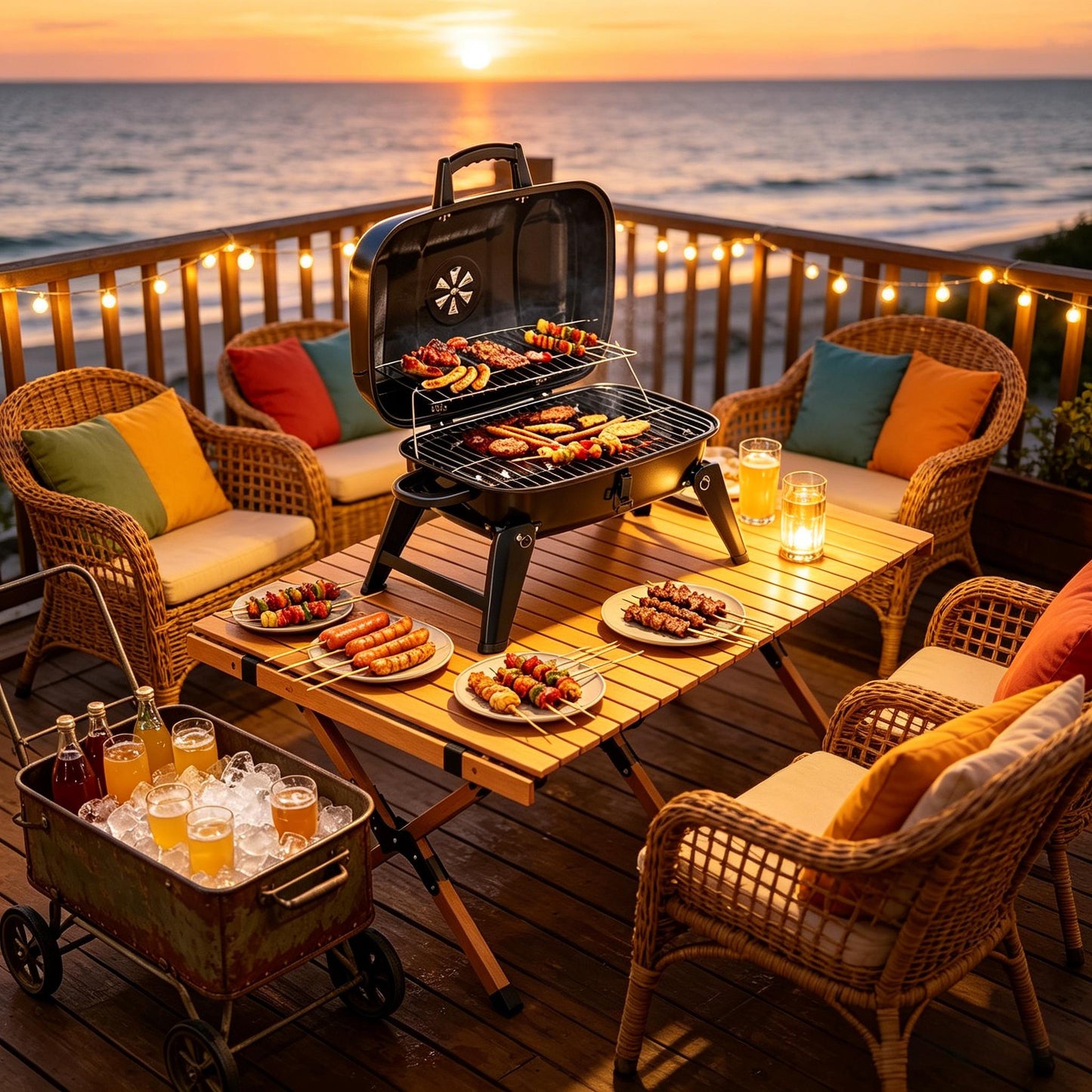 Compact Charcoal Grill For Backyard And Patio