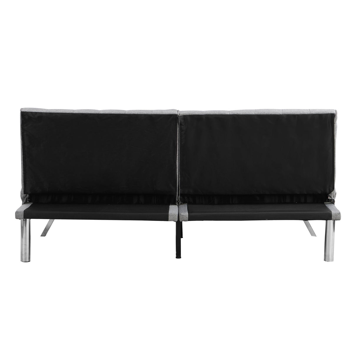 Modern Sofa Bed With Wood Frame and Steel Legs
