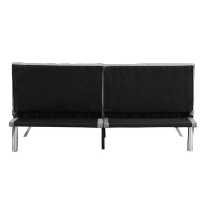 Modern Sofa Bed With Wood Frame and Steel Legs