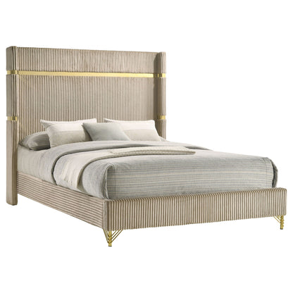 Malcolm Timeless Wingback Upholstered Bed