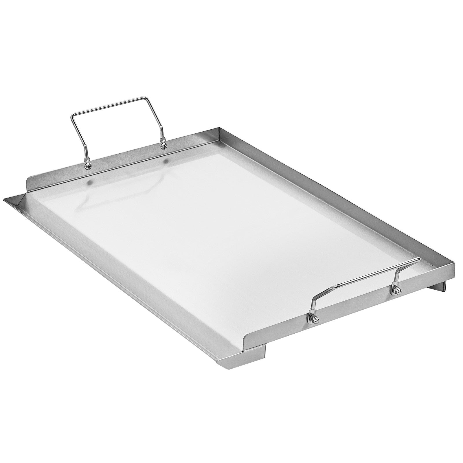 Stainless steel flat top griddle pan 23x16 in with side handles HouseOfZazla on Tampa Home & Garden Store