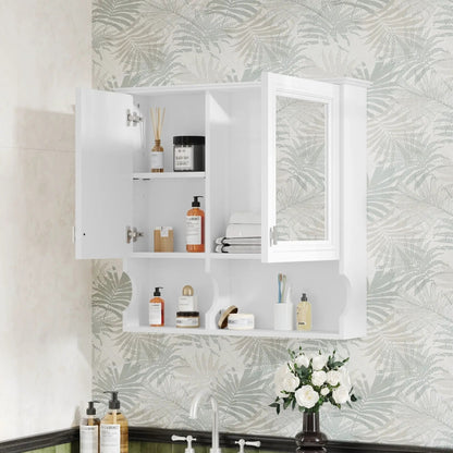 Wall Mounted Mirror Medicine Cabinet with Doors