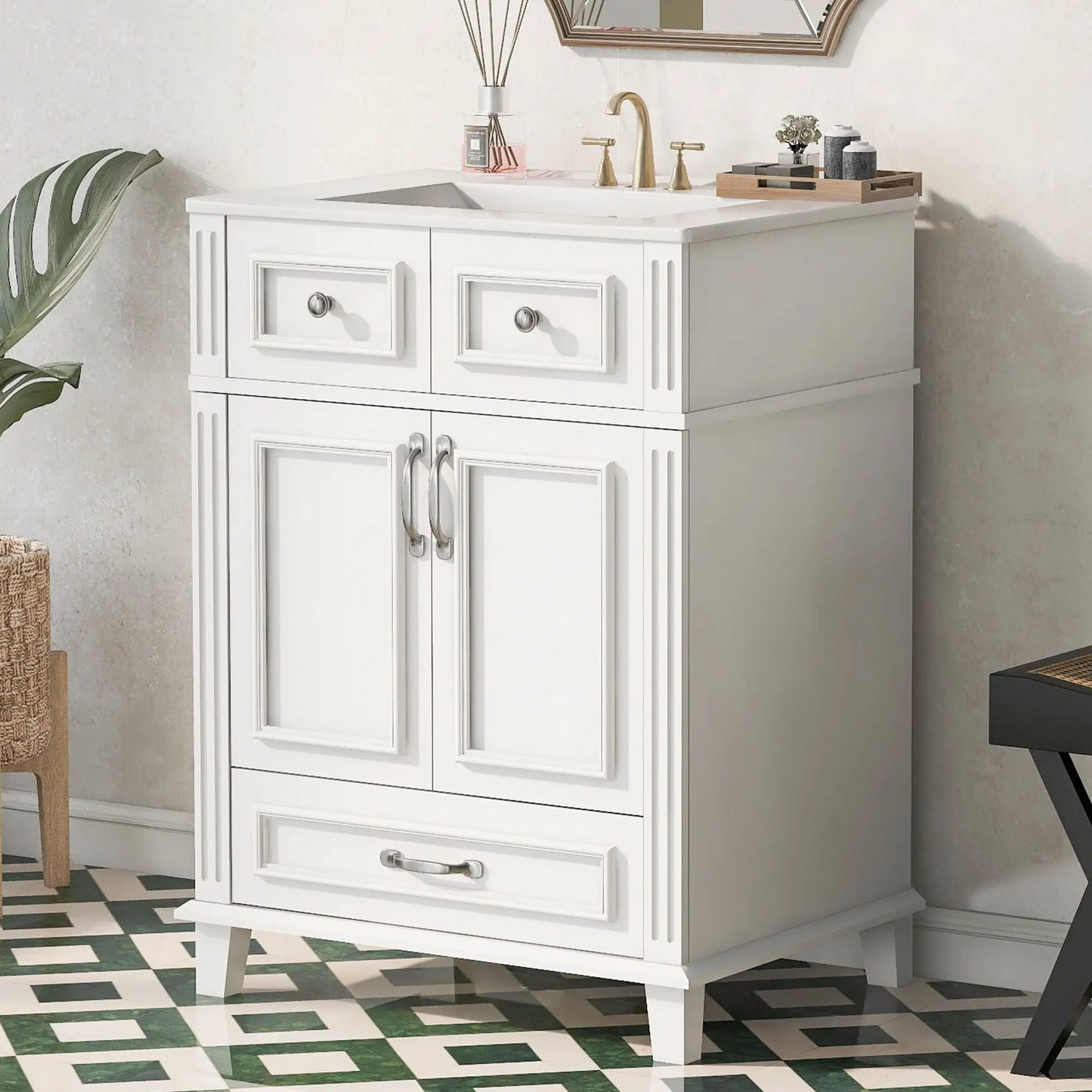 Bathroom Vanity with Sink and Storage Cabinet