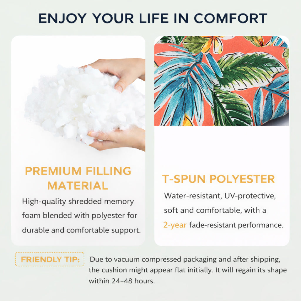 Outdoor Tufted Chair Cushions Set of 2 19 Inch