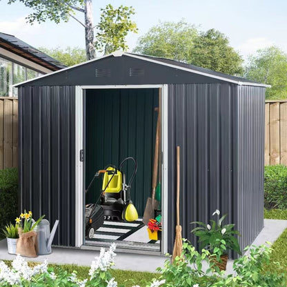 Outdoor Metal Storage Shed And Floor Base