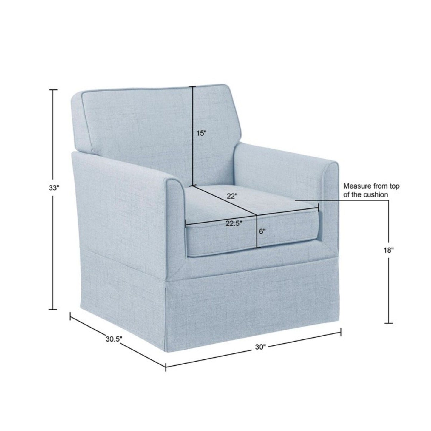 Timeless Track Arm Accent Chair And Skirt Base