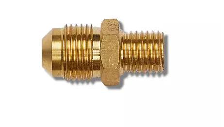 Gas Conversion Kit brass fitting with threaded ends and hex nut for fire pits on Tampa Home & Garden Store