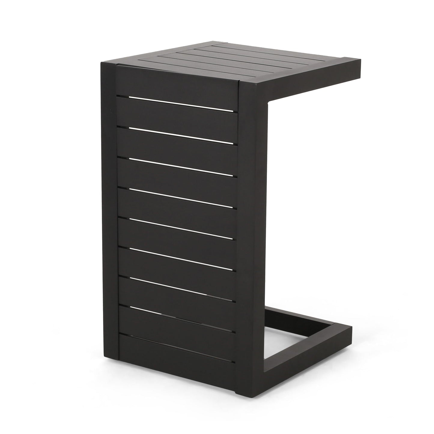 Outdoor Aluminum C Shaped Side Table for Patio