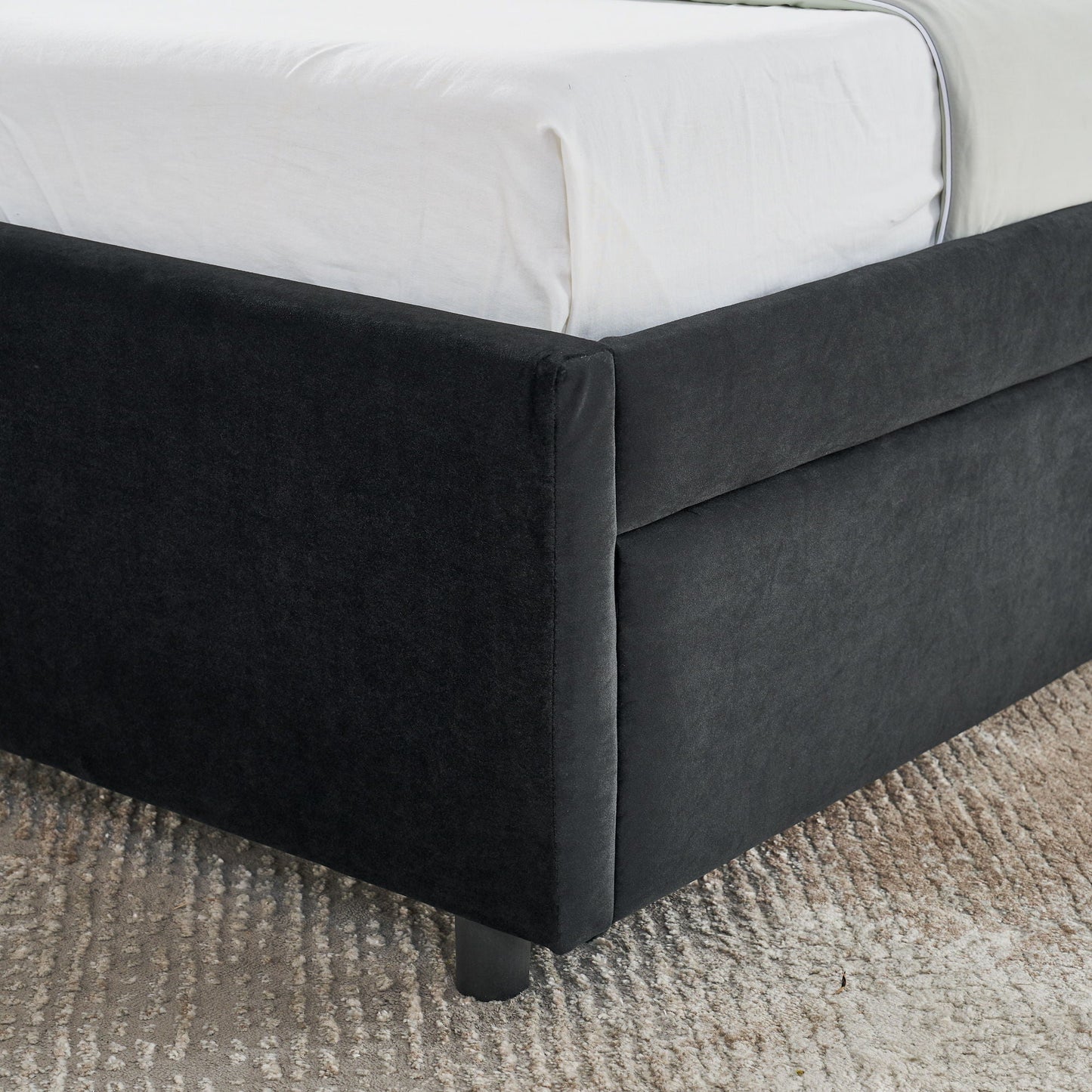 Upholstered Tufted Daybed Frame with Storage