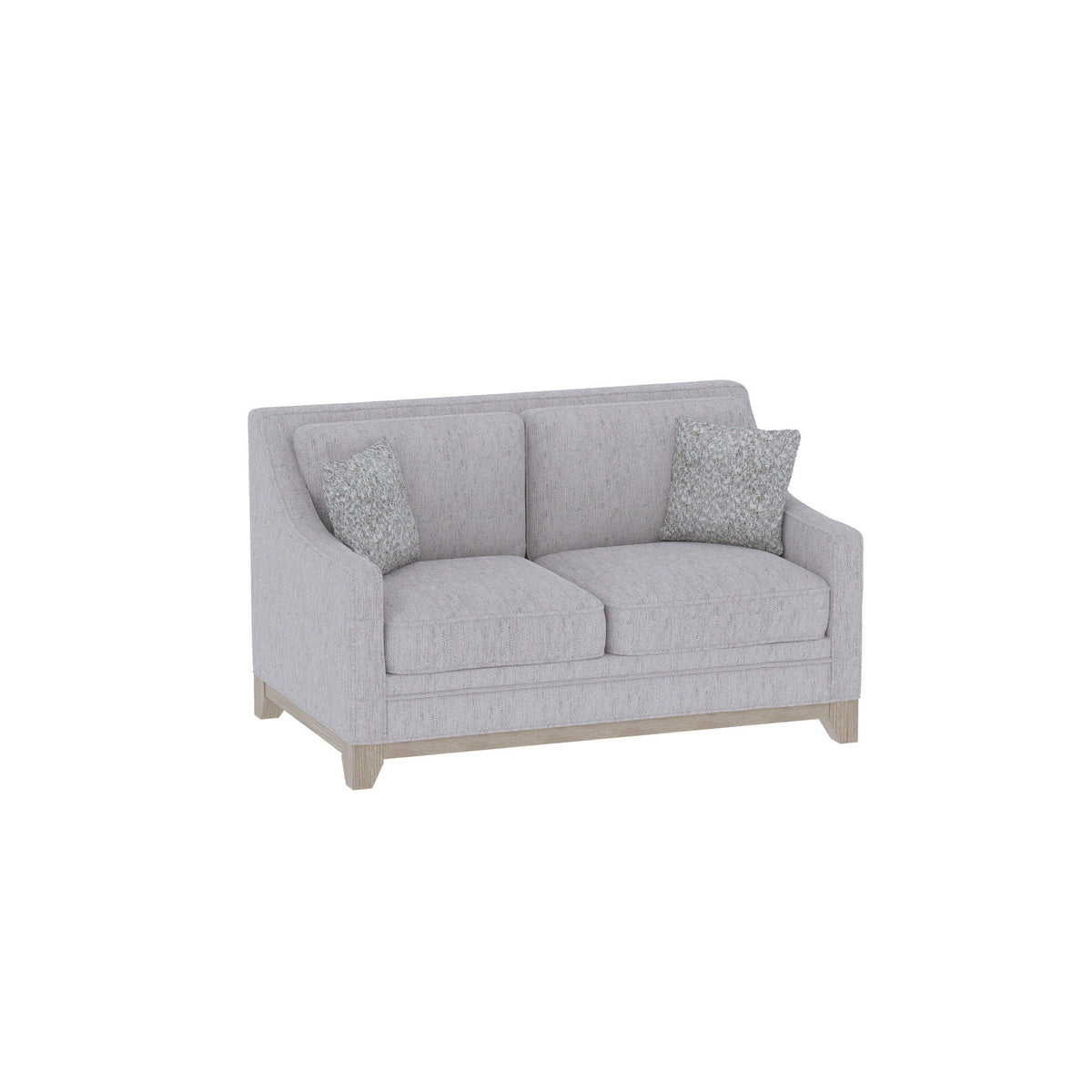 Stationary loveseat gray durable fabric with casual accent cushions HouseOfZazla on Tampa Home & Garden Store