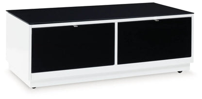 Gardoni Glass Coffee Table in White and Black