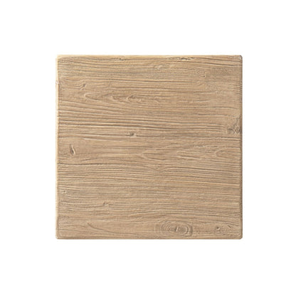 Trestle coffee table top in light brown reclaimed elm with prominent grain on Tampa Home & Garden Store