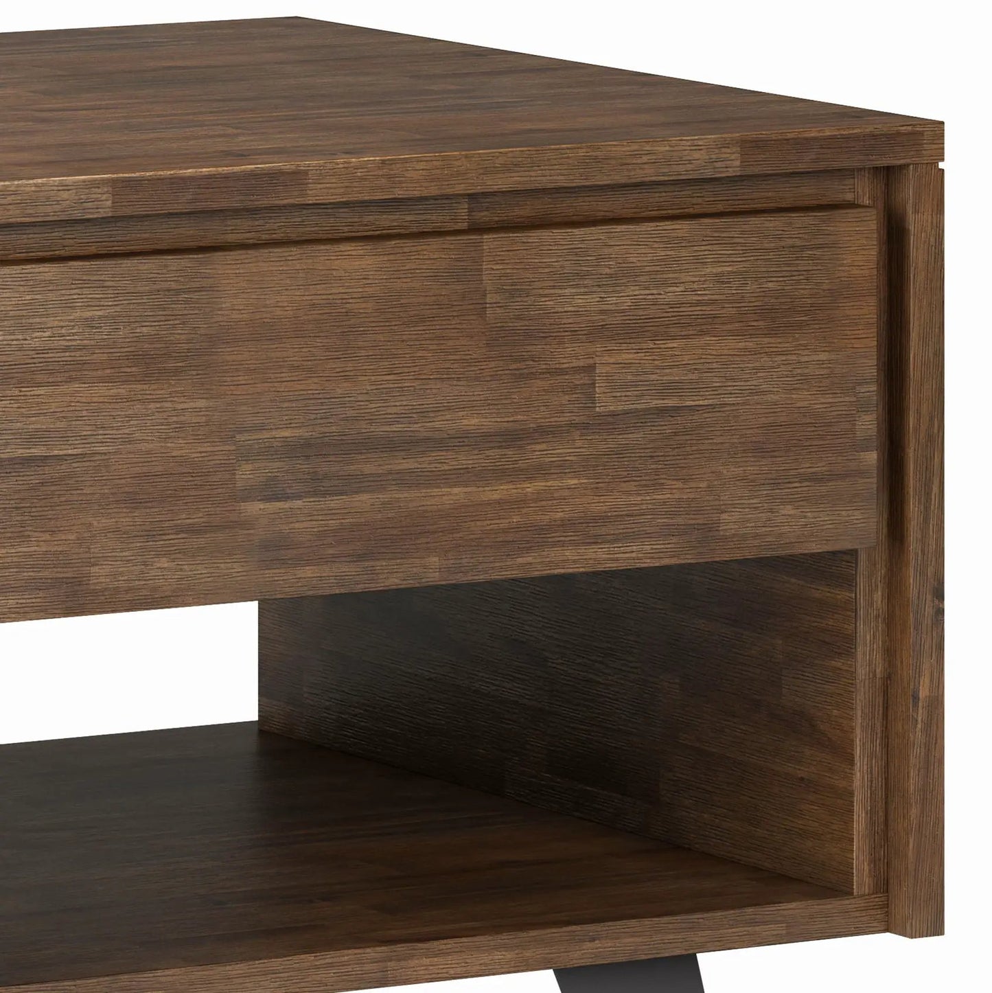 Lowry Handcrafted End Table with Acacia Drawer