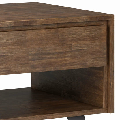 Lowry Handcrafted End Table with Acacia Drawer