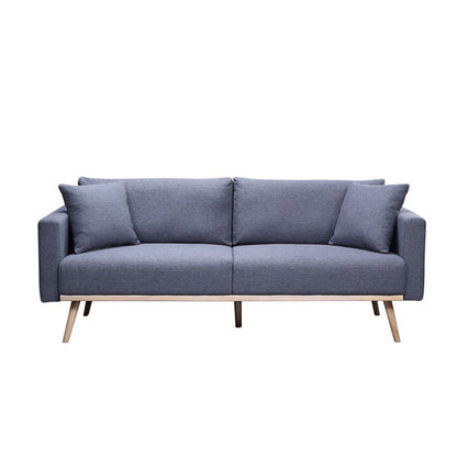 Easton fabric sofa with USB ports, pockets and pillows, blue upholstery, HouseOfZazla on Tampa Home & Garden Store