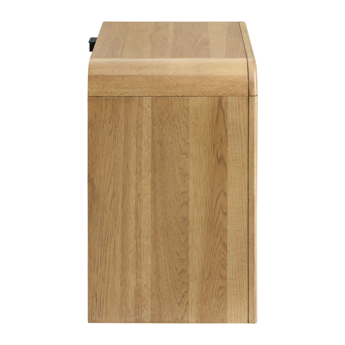 2-drawer nightstand brown wood finish with USB charging port on Tampa Home & Garden Store