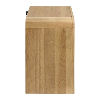 2-drawer nightstand brown wood finish with USB charging port on Tampa Home & Garden Store