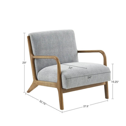 Mid-Century Style Lounge Chair With Upholstery