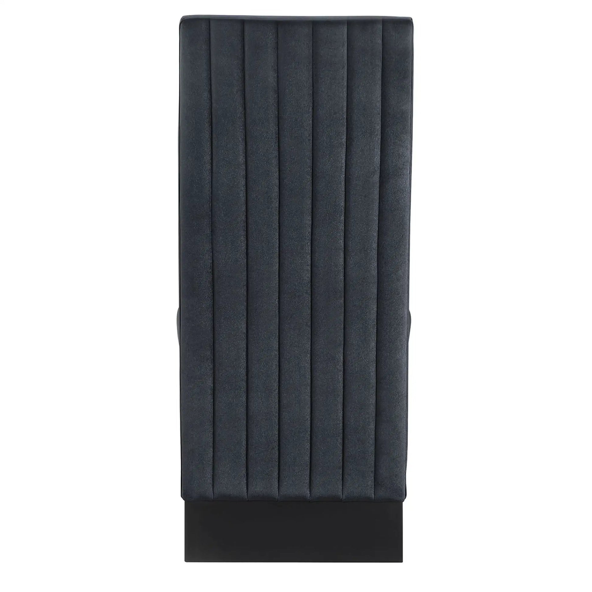 Stacey Dining Chair 2pk in black faux leather with tufted channels by Unique Piece Furniture on Tampa Home & Garden Store