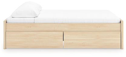 Onita platform bed with storage drawers in natural oak finish by Unique Piece Furniture on Tampa Home & Garden Store