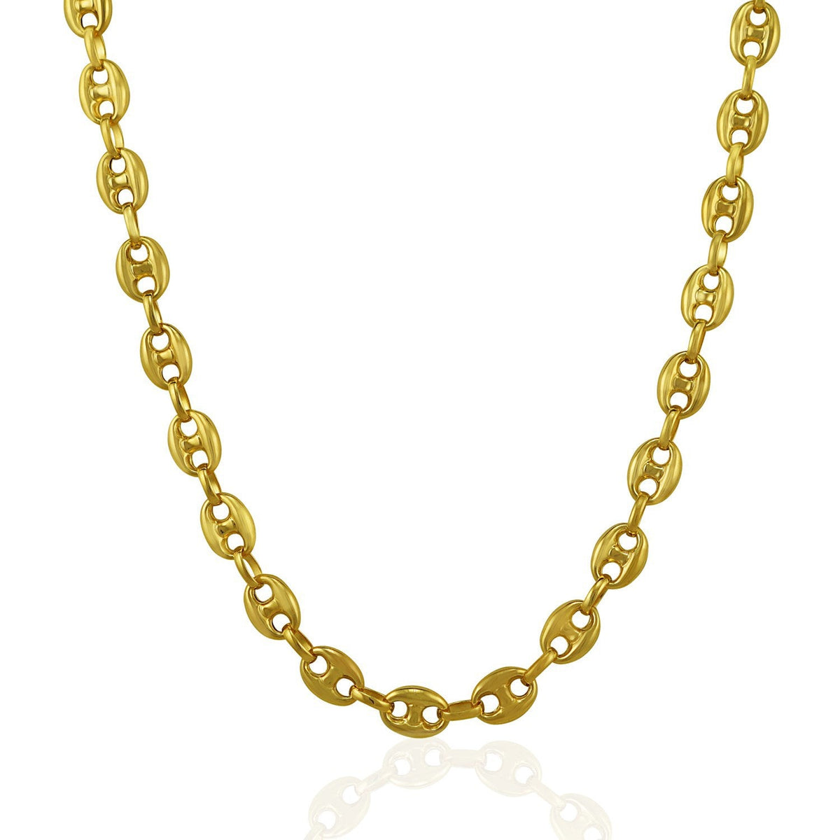 6.9mm yellow gold puffed mariner link necklace by Bids.com on Tampa Home & Garden Store