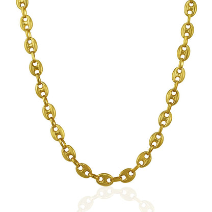 6.9mm yellow gold puffed mariner link necklace by Bids.com on Tampa Home & Garden Store