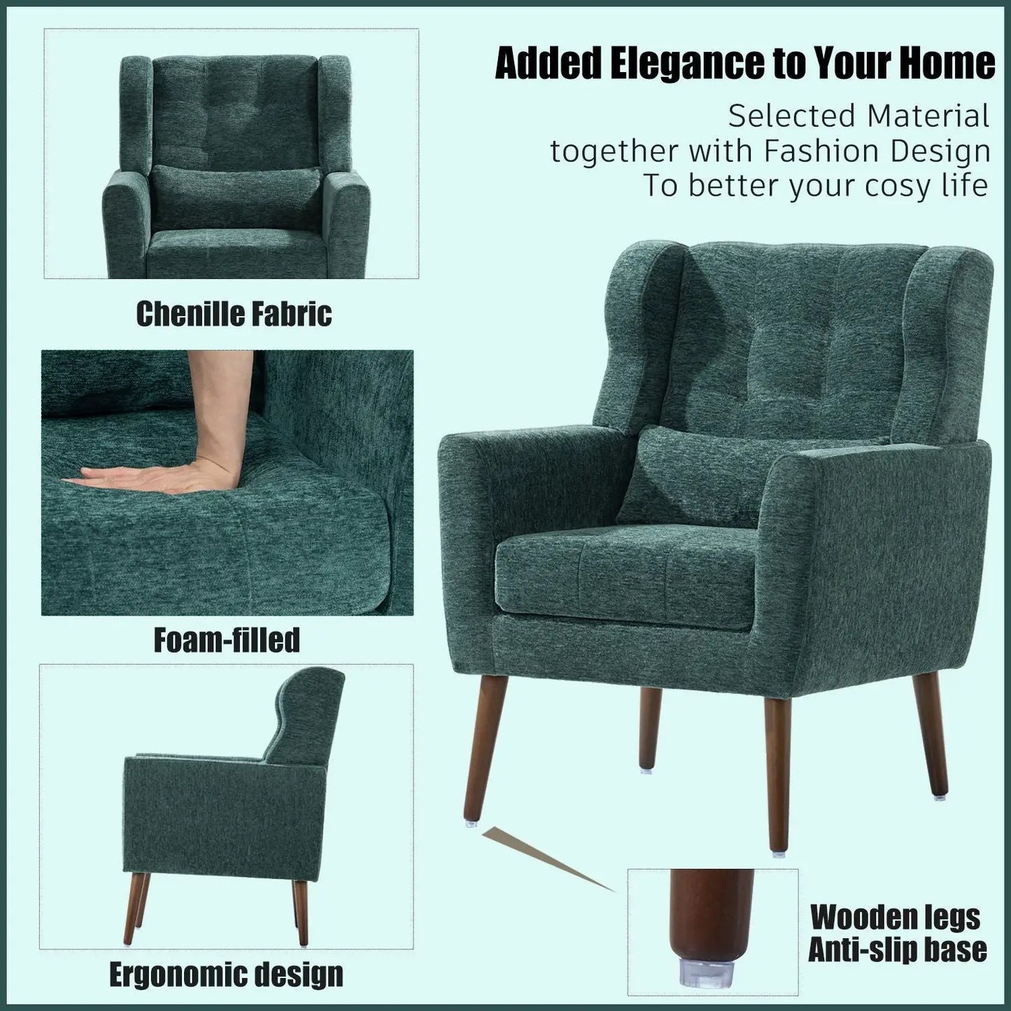 Modern Accent Chair For Living Room and Bedroom