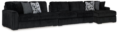 Midnight Madness Sectional and Jumbo Corduroy