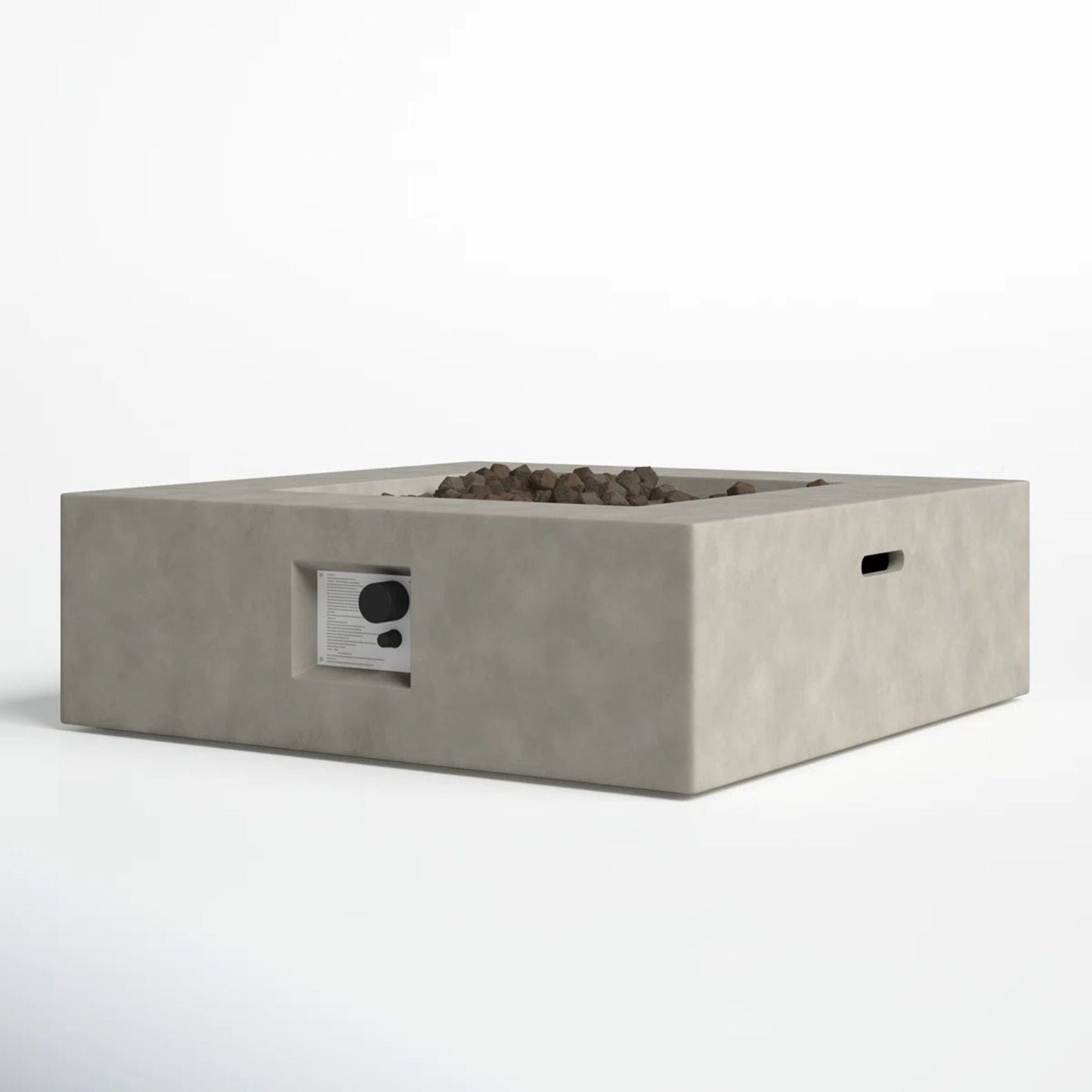 Modern Concrete Outdoor Fire Pit Table for Patio