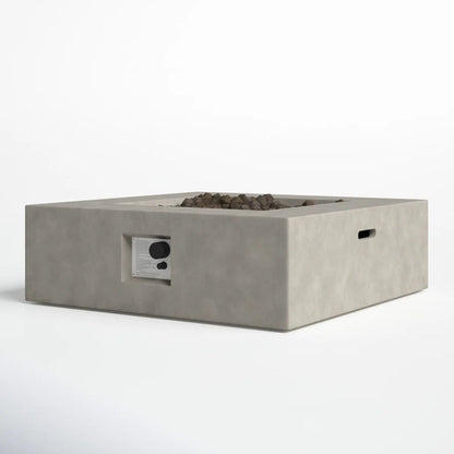 Modern Concrete Outdoor Fire Pit Table for Patio