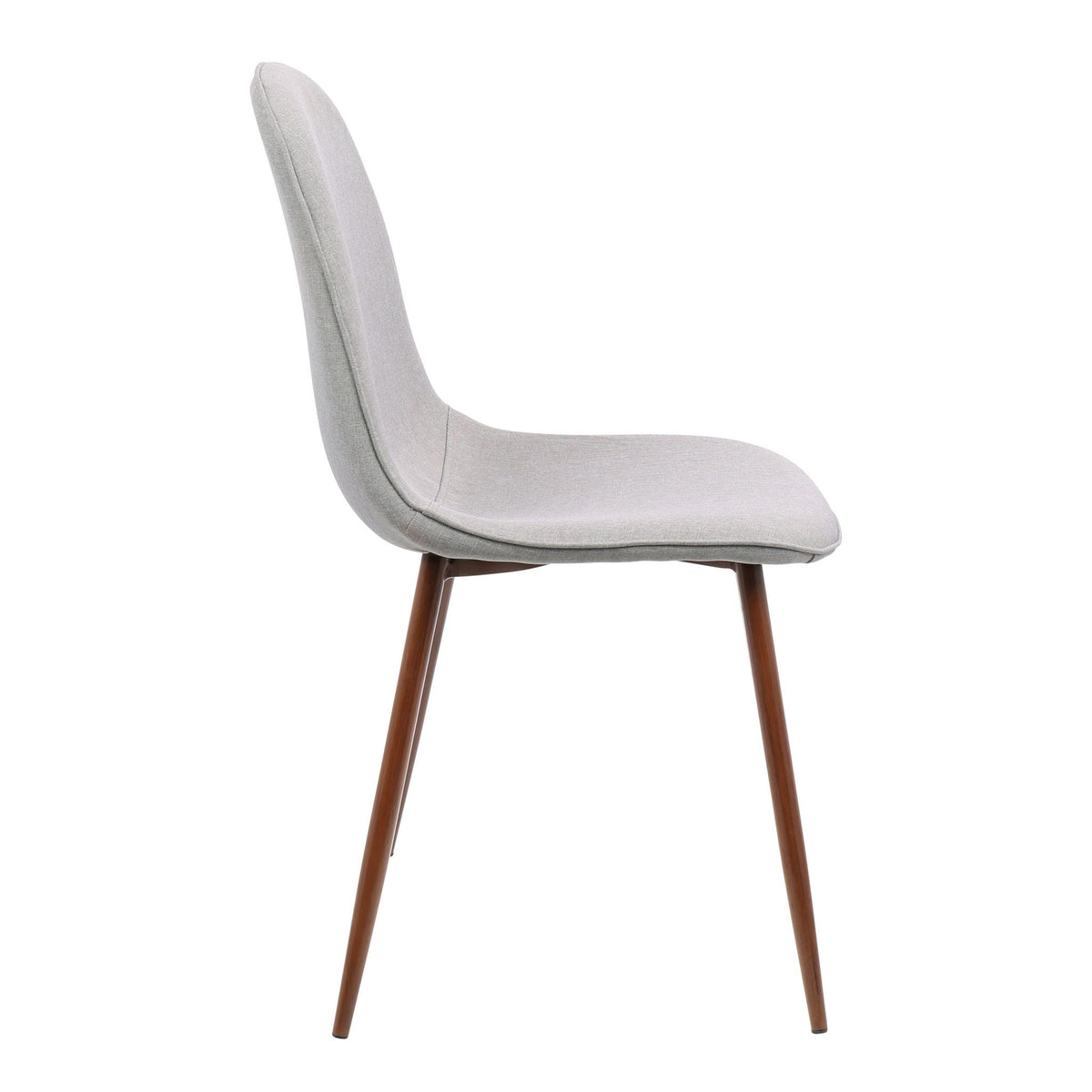 Pebble mid-century modern dining chair set gray upholstered seat with wooden legs on Tampa Home & Garden Store