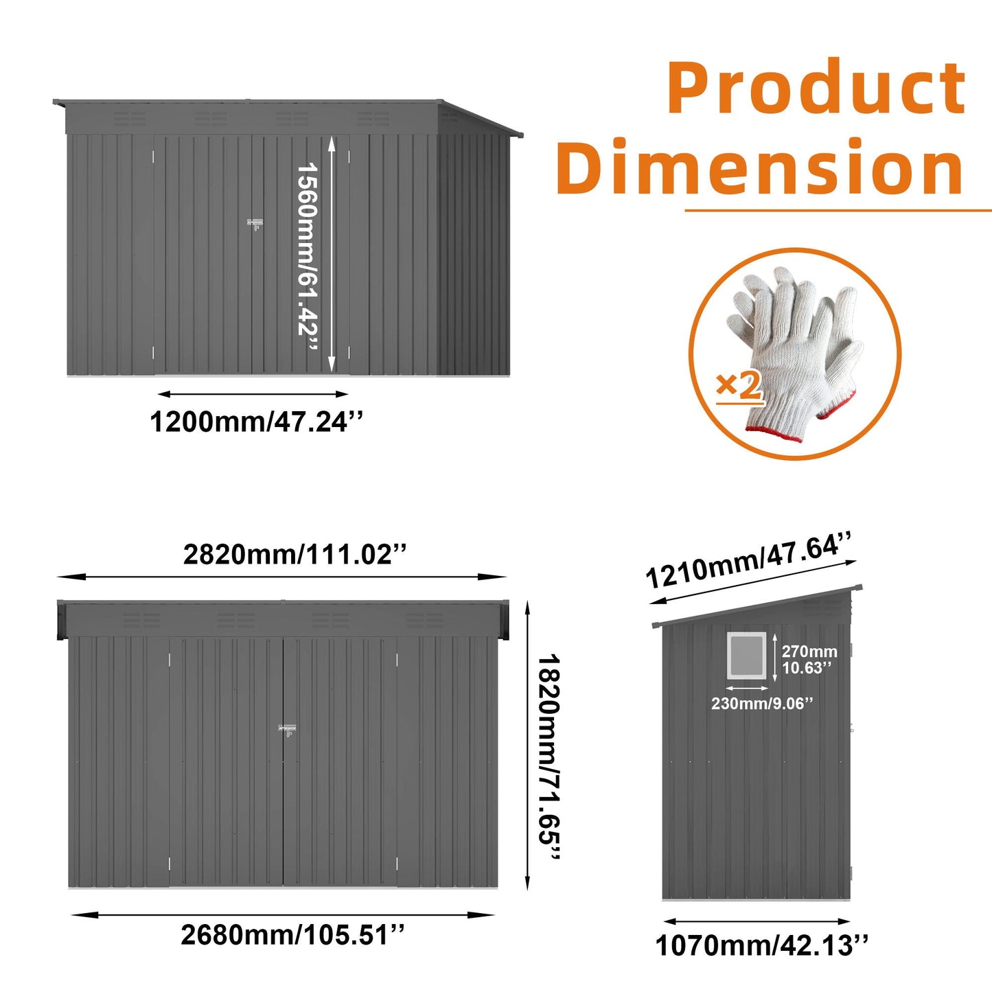 4x9 Ft Outdoor Storage Shed For A Backyard Space