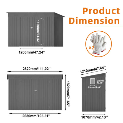 4x9 Ft Outdoor Storage Shed For A Backyard Space