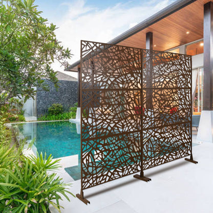Freestanding Decorative Privacy Screen for Patio