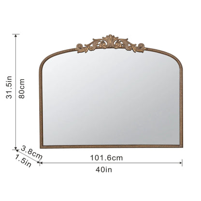 Arch Mirror by Unique Piece Furniture, Baroque-inspired wall mirror with gold ornate frame on Tampa Home & Garden Store
