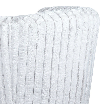 Swivel chair with channel-tufted white/gray upholstery by HouseOfZazla, modern armchair on Tampa Home & Garden Store