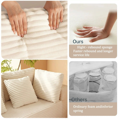 Modular U Shaped Sectional Sofa by Unique Piece Furniture collage of towels and foam textures on Tampa Home & Garden Store