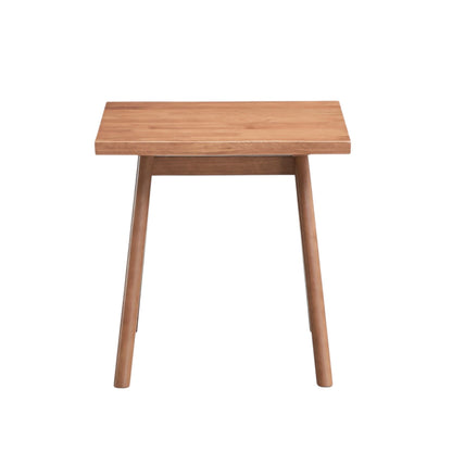 Natural rubber wood accent table with compact modern design, light finish and tapered legs on Tampa Home & Garden Store