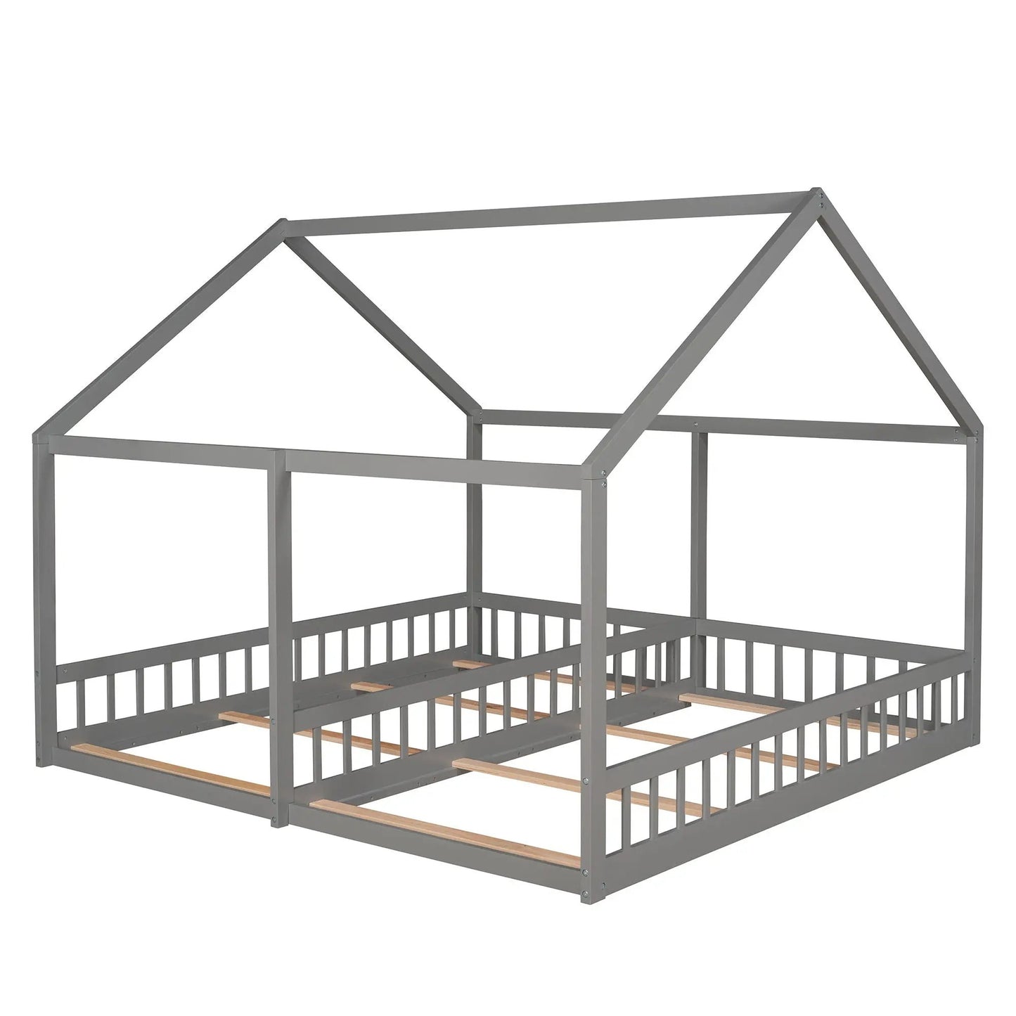 House Platform Beds For Two With Guardrails